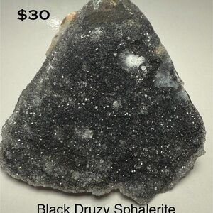 Black Druzy Sphalerite Crystal